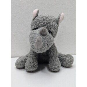 Russ Berrie LuvPets Gray Rhino 5" Plush Stuffed Beanbag ZAMBONIE